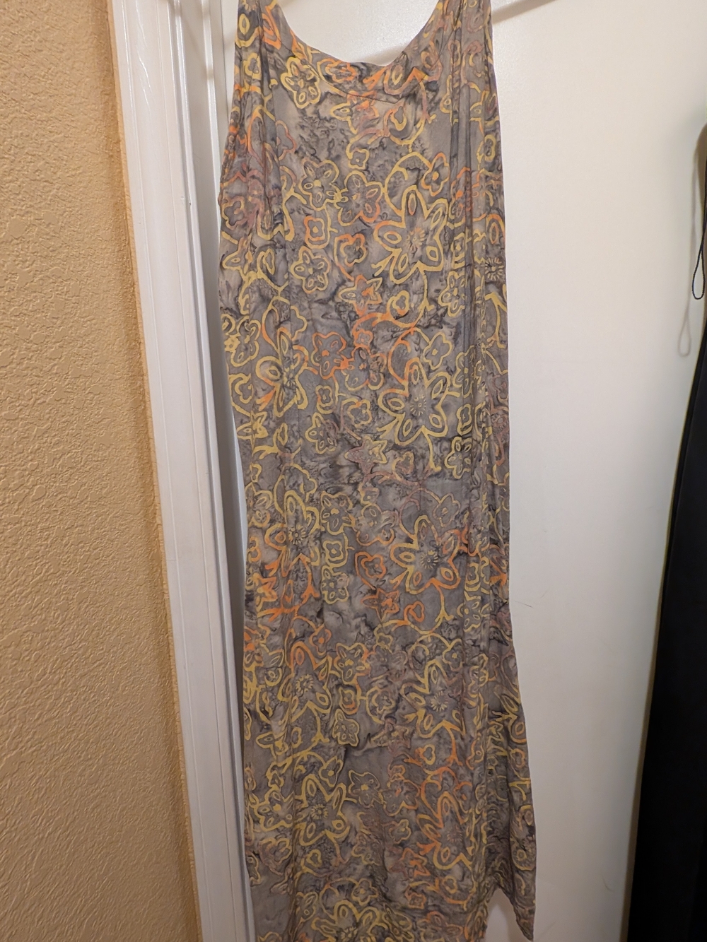 Hand Kreation XL Batik Rayon Maxi Dress Boho Resort Beach
